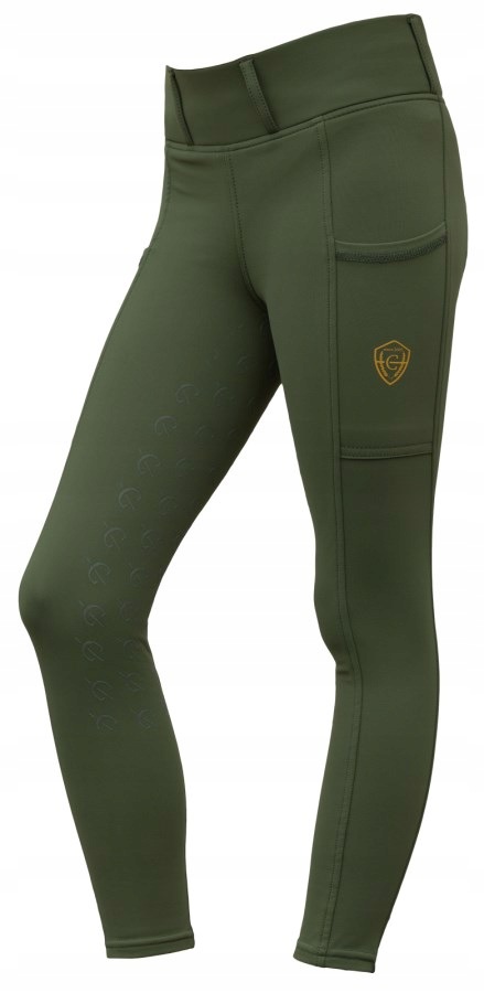 Jezdecké legíny Covalliero 26AW pro mládež zateplené zelené 140-146