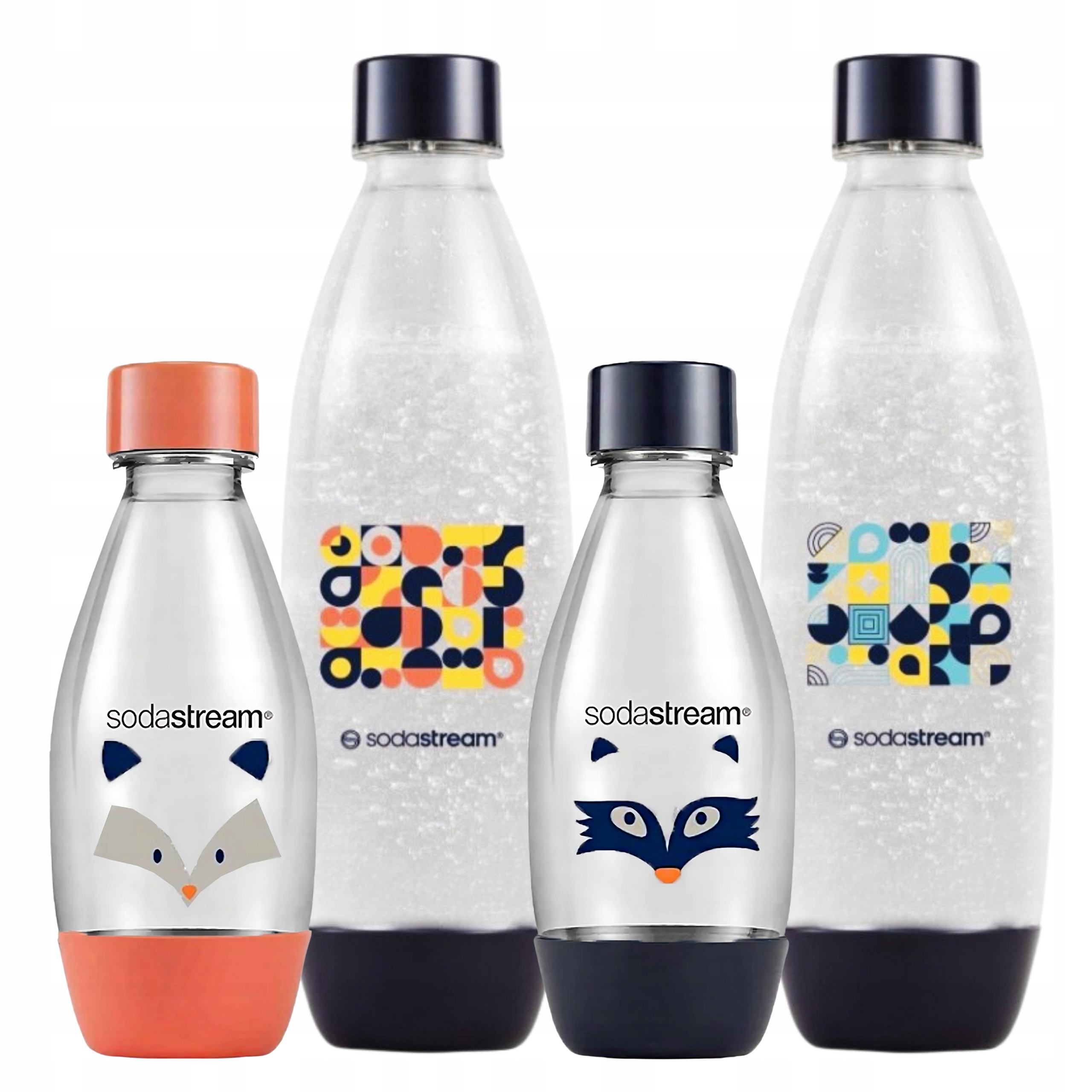 Lahve SodaStream Fuse 2x 1L Bubble Mosaic 2x 0,5L Jezevec a Šop Heroes