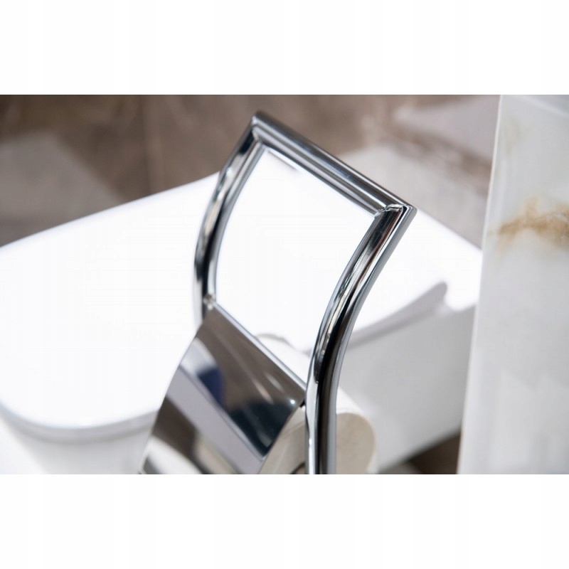 STOJAK NA PAPIER SZCZOTKA DO WC ŁAZIENKI STAL CHROMOWANA 139 Marka Magiczna-Łazienka