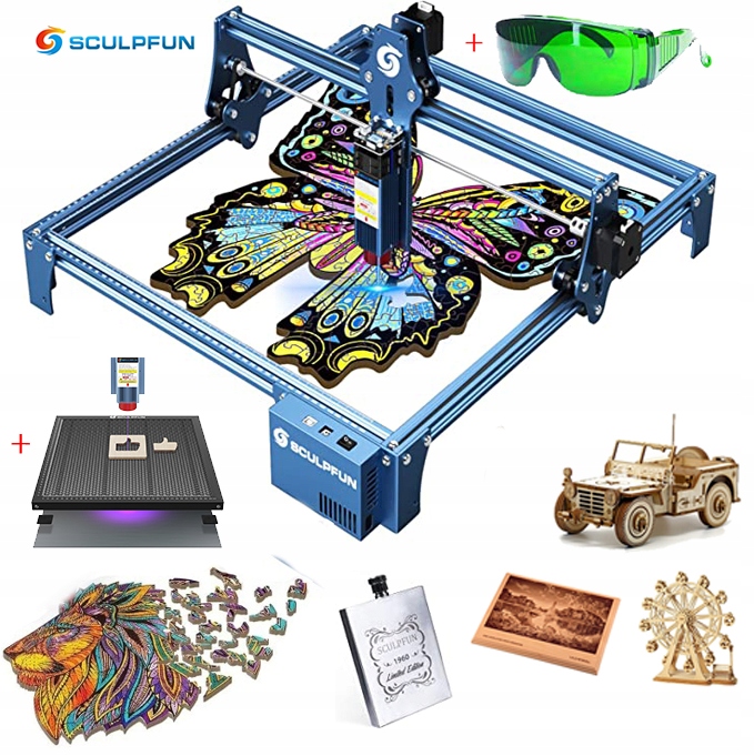 Sculpfun laserová gravírka S9+Platforma