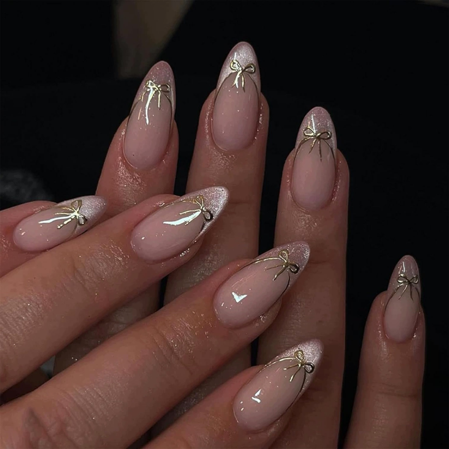 Japonská Manikúra Cat Eye, Sada 24 Kusů Nehtů
