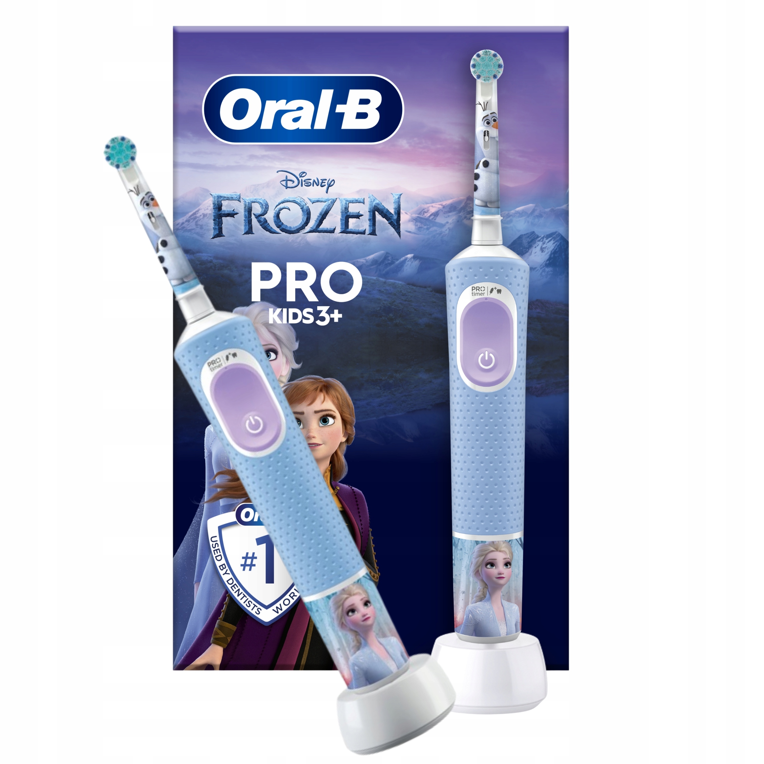 Szczoteczka Elektryczna Oral-B Pro Kids Frozen Bezpieczna Interaktywna