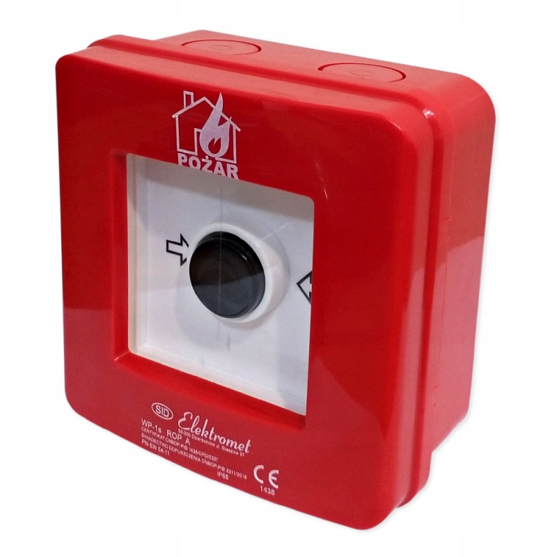 

Przycisk Ppoż natynkowy Nc-no IP65 WP-1s Rop A