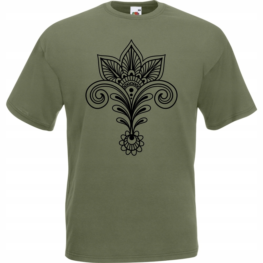 

Koszulka mandala symbol M oliwkowa