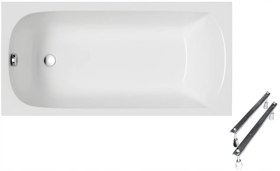 Obdélníková vana Polimat Classic 180x80 bonus nohy