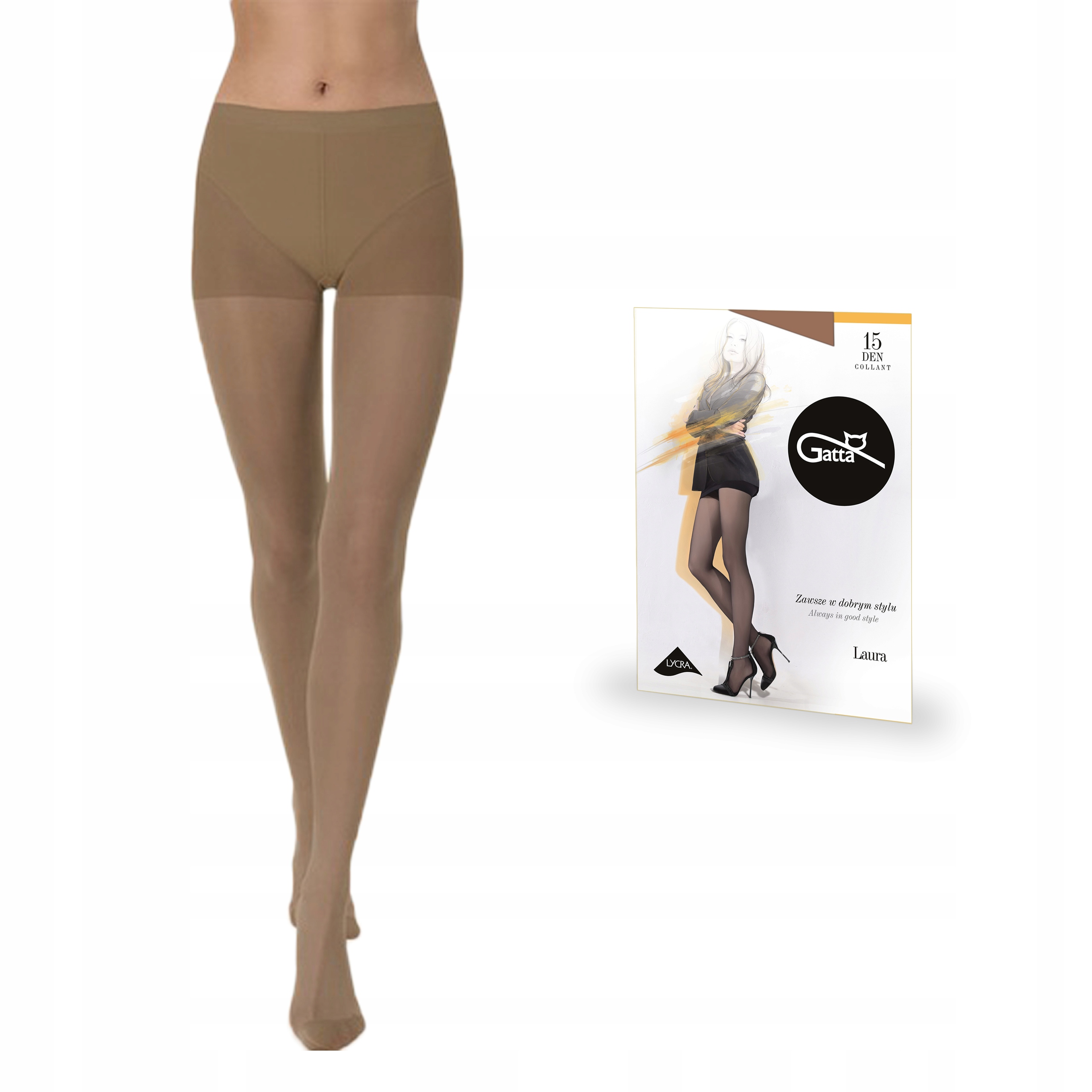

Rajstopy Gatta Laura 15 den lycra, Sierra 2-S