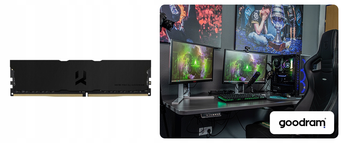 Pamięć RAM GOODRAM IRDM 16GB 3600MHz CL18 czarny Pojemność pojedynczego modułu 16 GB