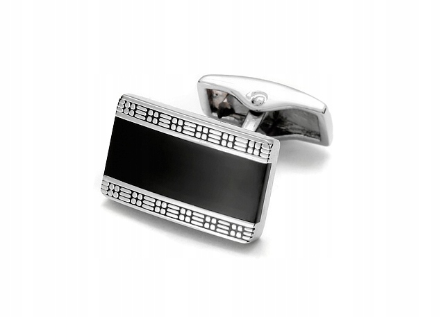 GREG Spinki do Mankietów Koszuli + PUDEŁKO c03 Materiał cynk stal