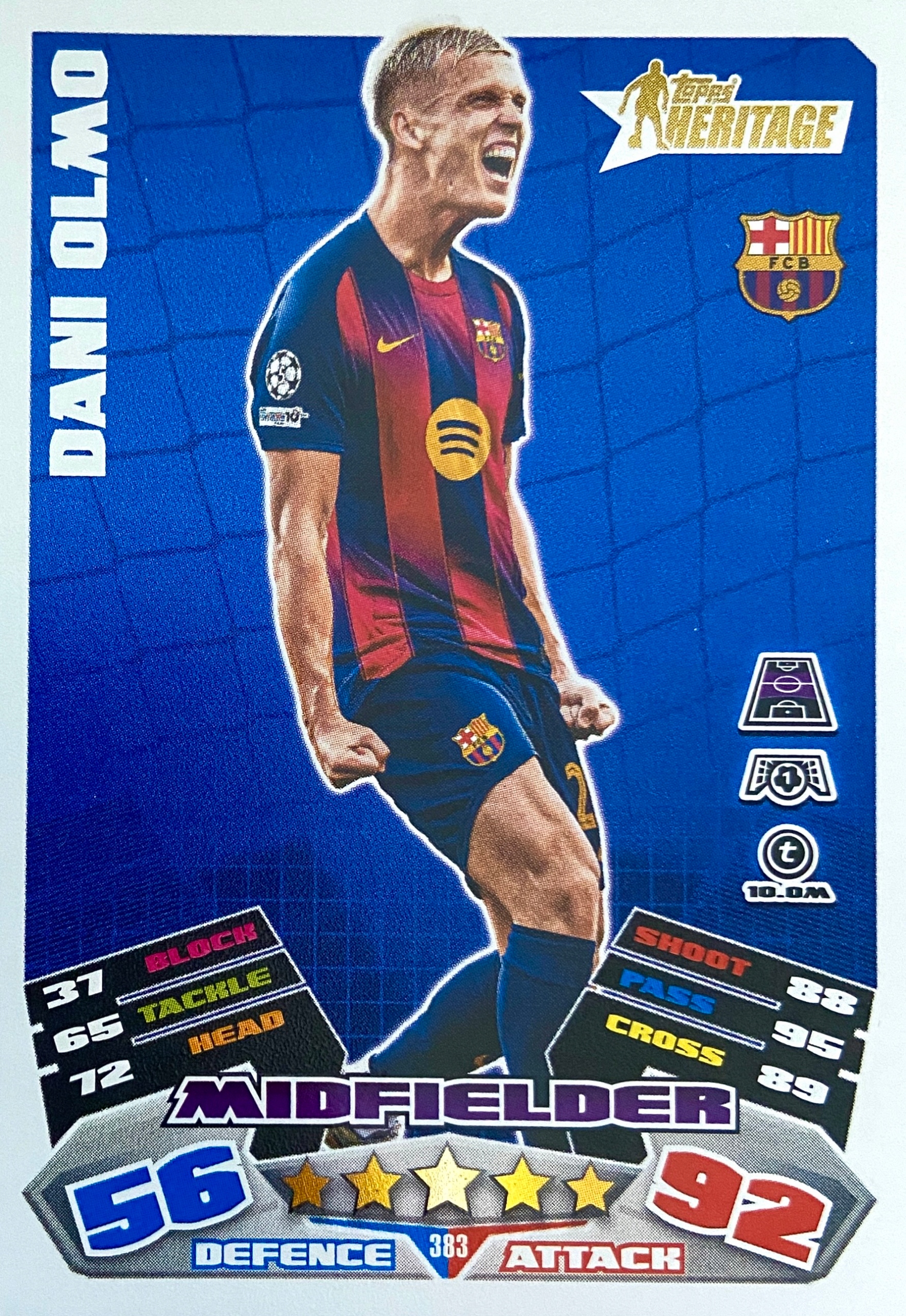 Match Attax Ucl 2025/26 2026 Heritage 383 Dani Olmo Barcelona
