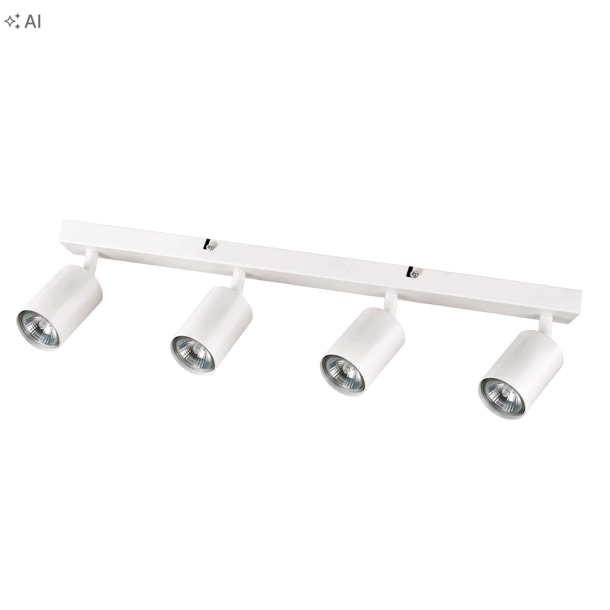 Stropní Svítidlo 4xGU-10 Bílá Reflektory Halogeny 4 Body Lišta 55 cm