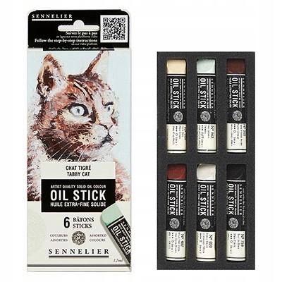 Olejové tyčinky Oil Stick Mini Tabby Cat, 6 ks