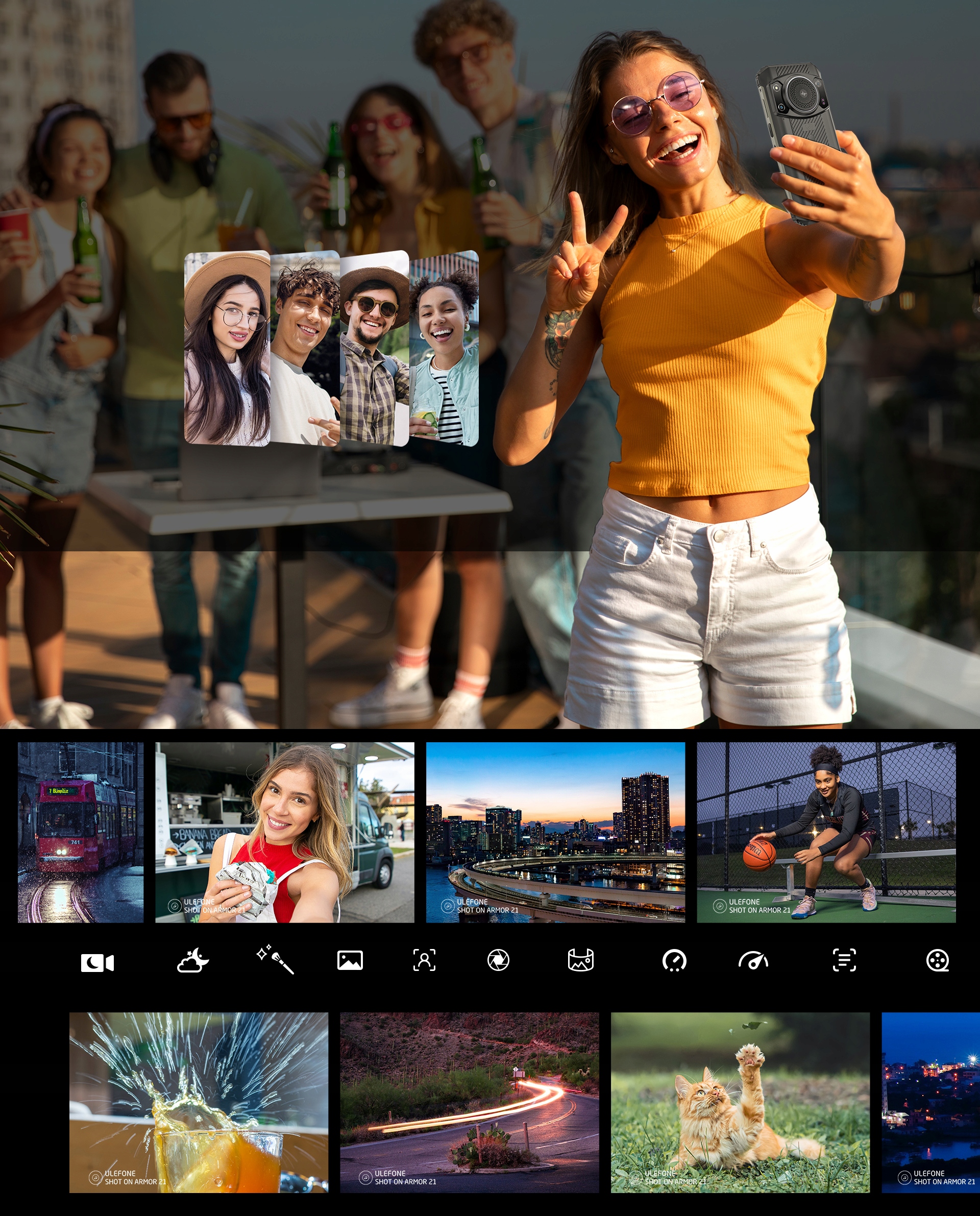 ULEFONE ARMOR 21 PANCERNY SMARTFON 8/256GB 4G 9600mAh ENDOSKOP EC02 ETUI Ładowarka w komplecie tak