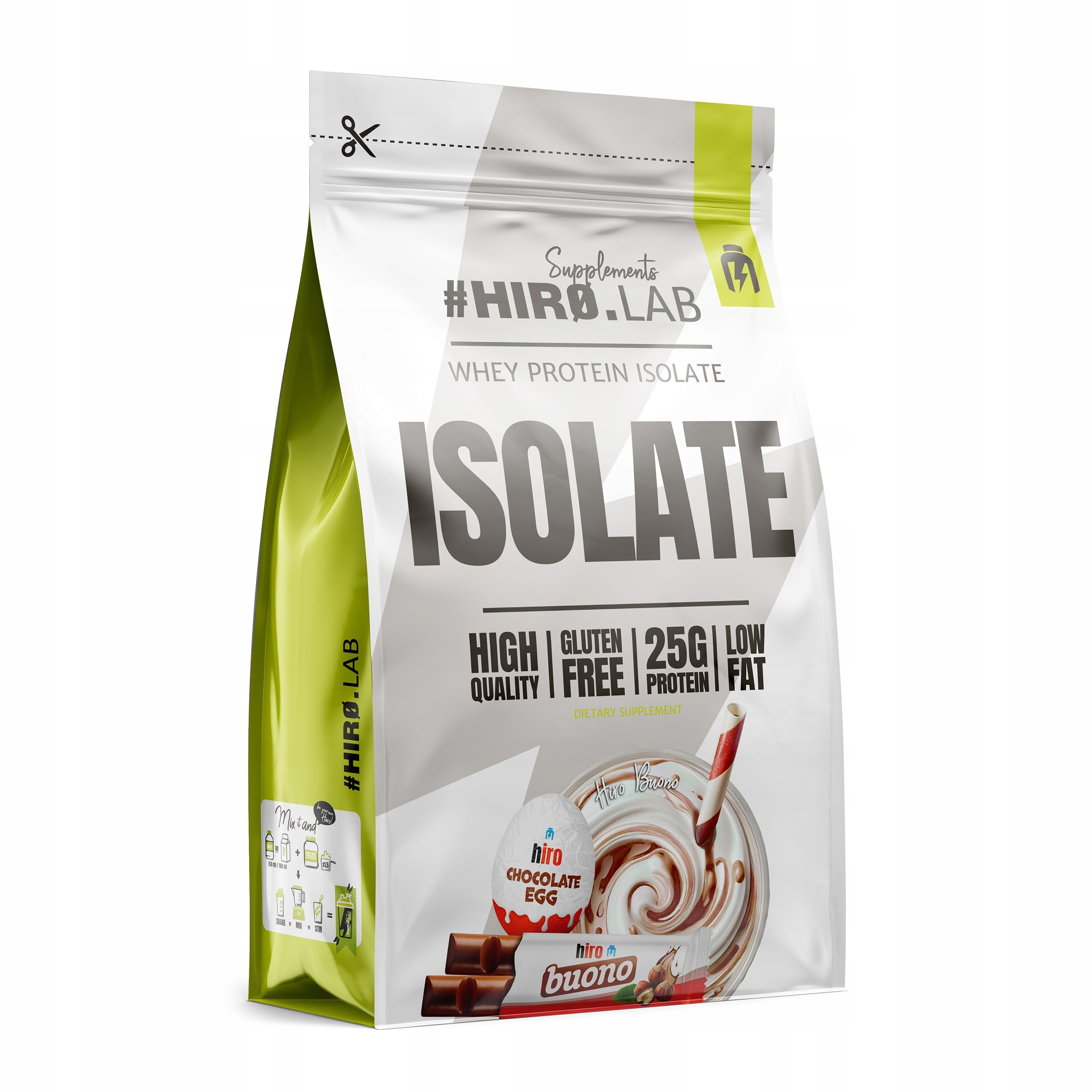 HiroLab Whey Protein Isolate 700 g Bílkoviny Izolát Doplněk Stravy Wpi Čokoláda Buono