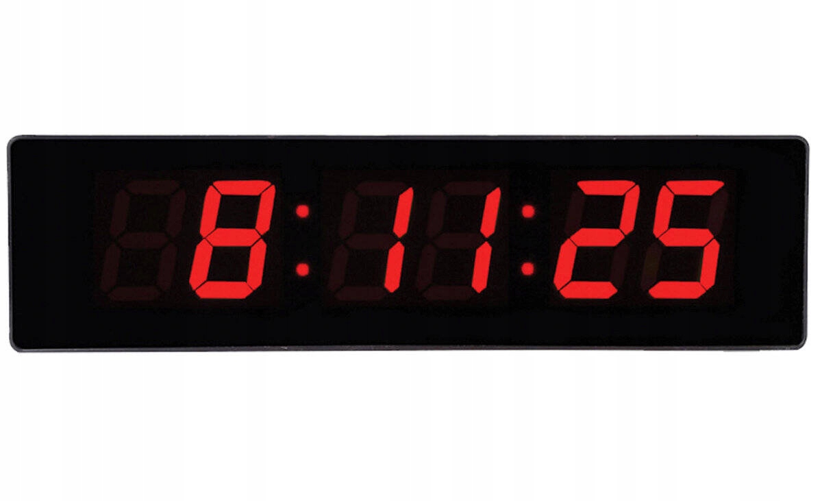 Veľký Čitateľný Červený Led Hodinky Jvd DH4813.1 Čísla 7,5 cm Stopky Časovač