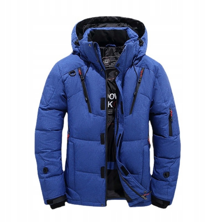 Nowa PIKOWANA ZIMOWA PUCHOWA KURTKA MĘSKA CASUAL Wzór dominujący bez wzoru