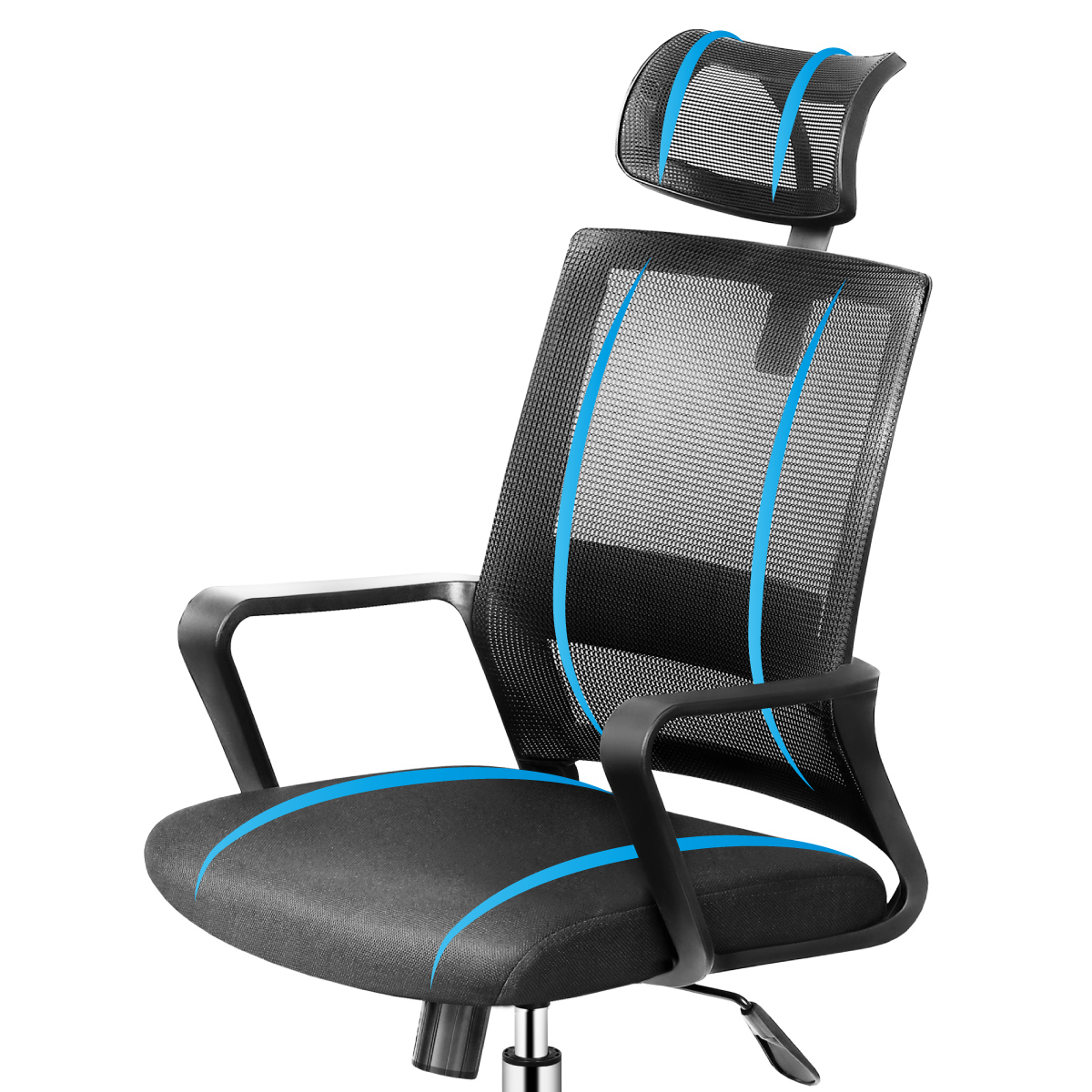 Fotel Biurowy Obrotowy Krzesło Mark Adler Manager 2.1 Black Głębokość mebla 48 cm