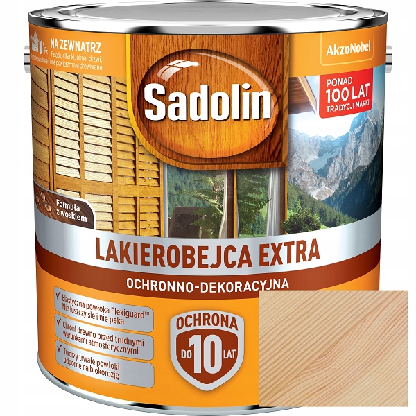 Sadolin Extra Lakierobejca Do Drewna Bezbarwny 2.5L