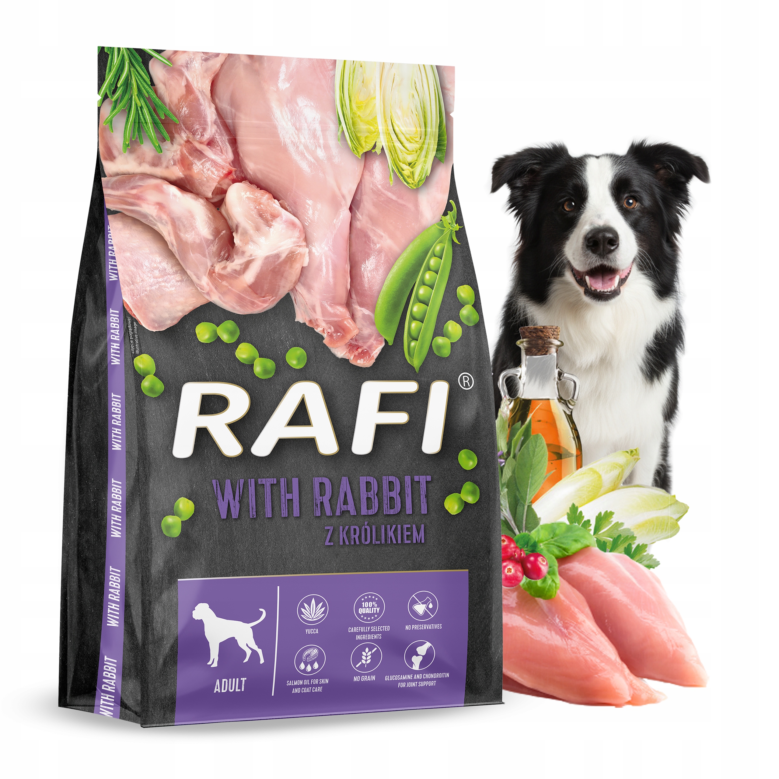 Rafi Adult Rabbit 10kg Karma z królikiem dla dorosłych psów wszystkich ras