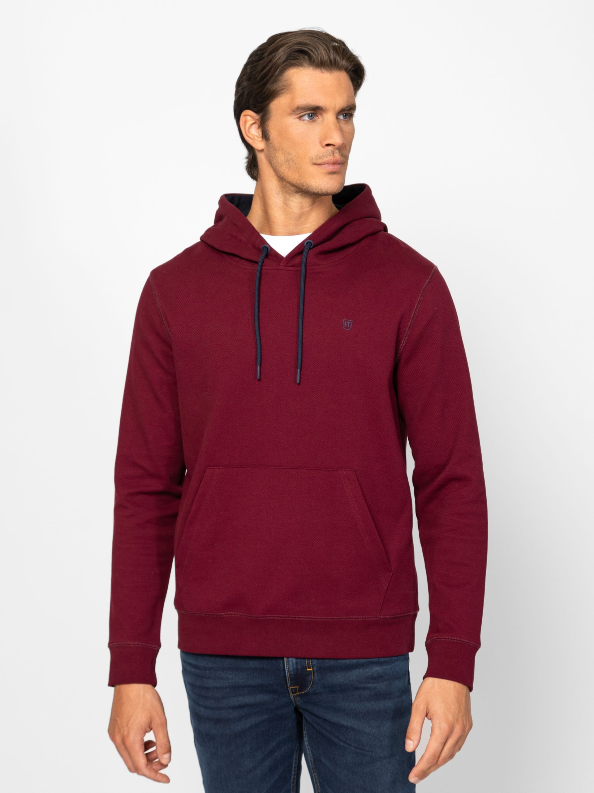 Heavy Tools Pánská Sportovní Mikina S Kapucí Self Wine Bordó S