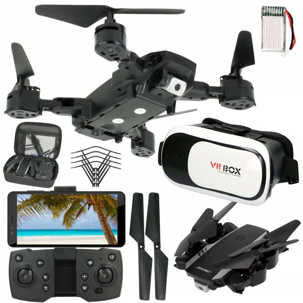 Dron s Wi-Fi kamerou Android iOS Kompas Návrat Brýle Vr 3D 15 min Dosah 100 m