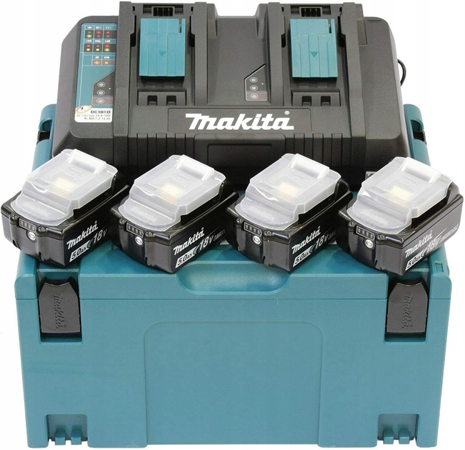Napájecí sada 18V BL1850B x4 Makpac Makita DC18RD