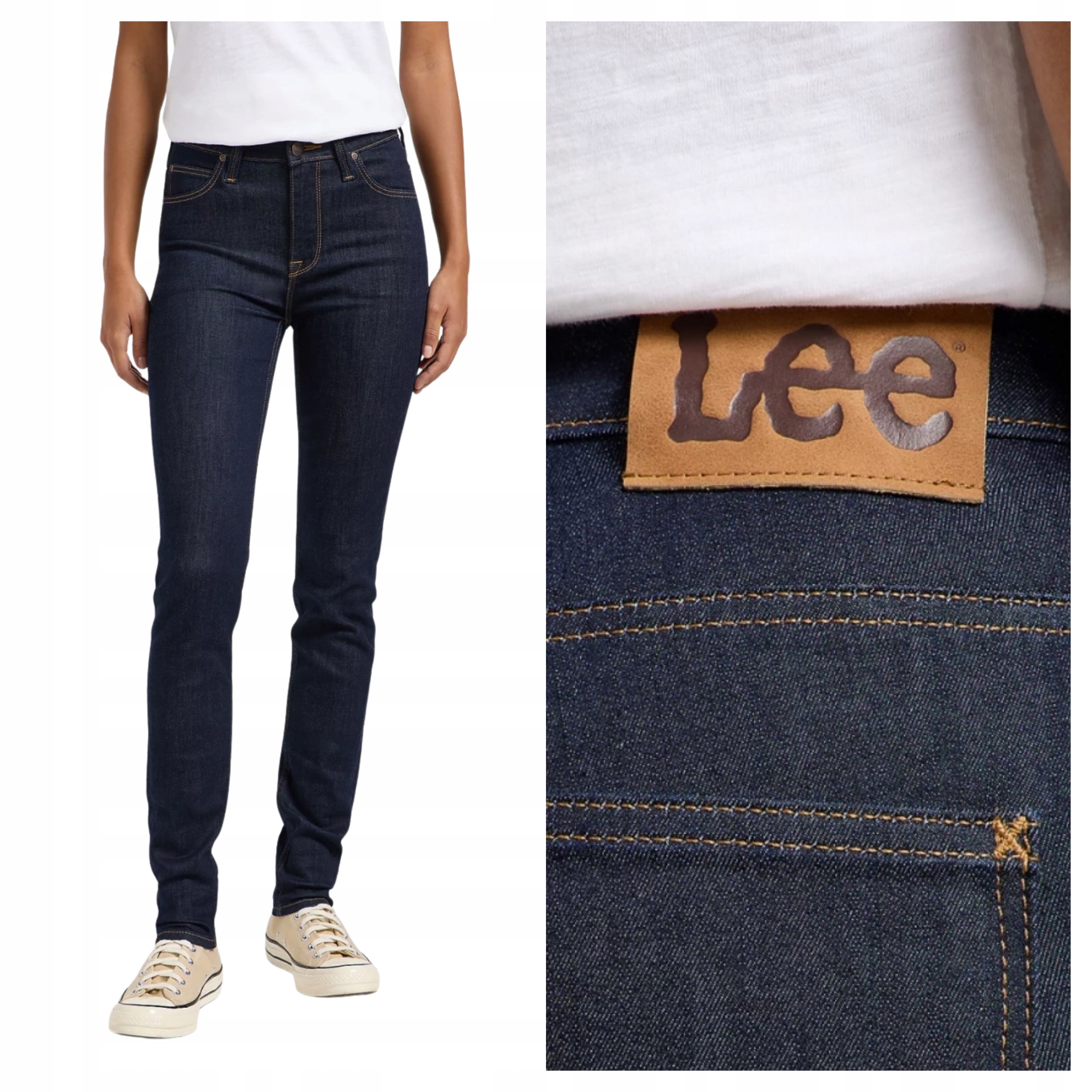 Dámské Bavlna kalhoty Lee Scarlett High Rinse Basic W29 L31