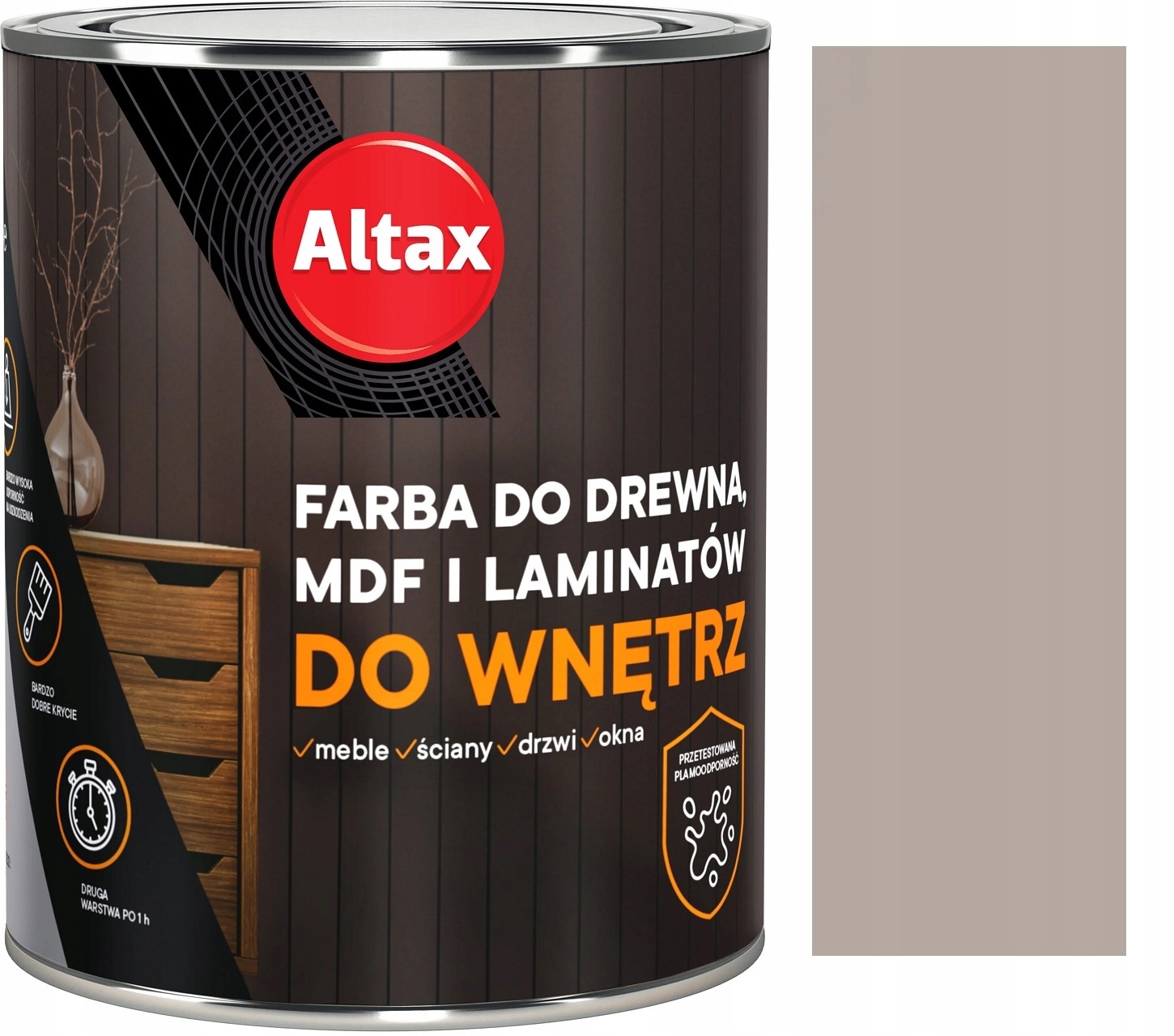 

Altax Farba Do Mdf Drewna Laminat Szary 0.75L