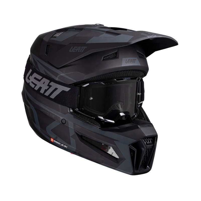Motocyklová Prilba S Okuliarmi Leatt Kit Moto 3.5 Stealth XXL