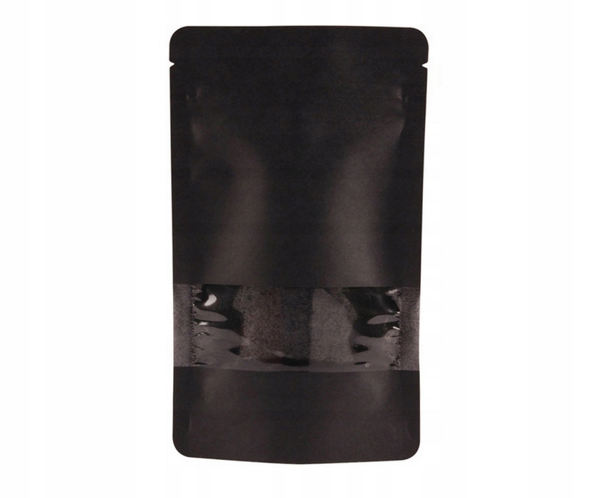 

Doypack ze struną 250ml Czarny Matowy okno 100szt