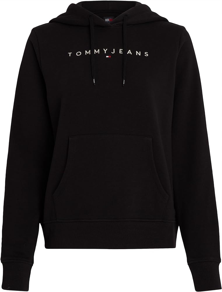 Tommy Jeans Mikina Linear DW0DW17324 Černá S