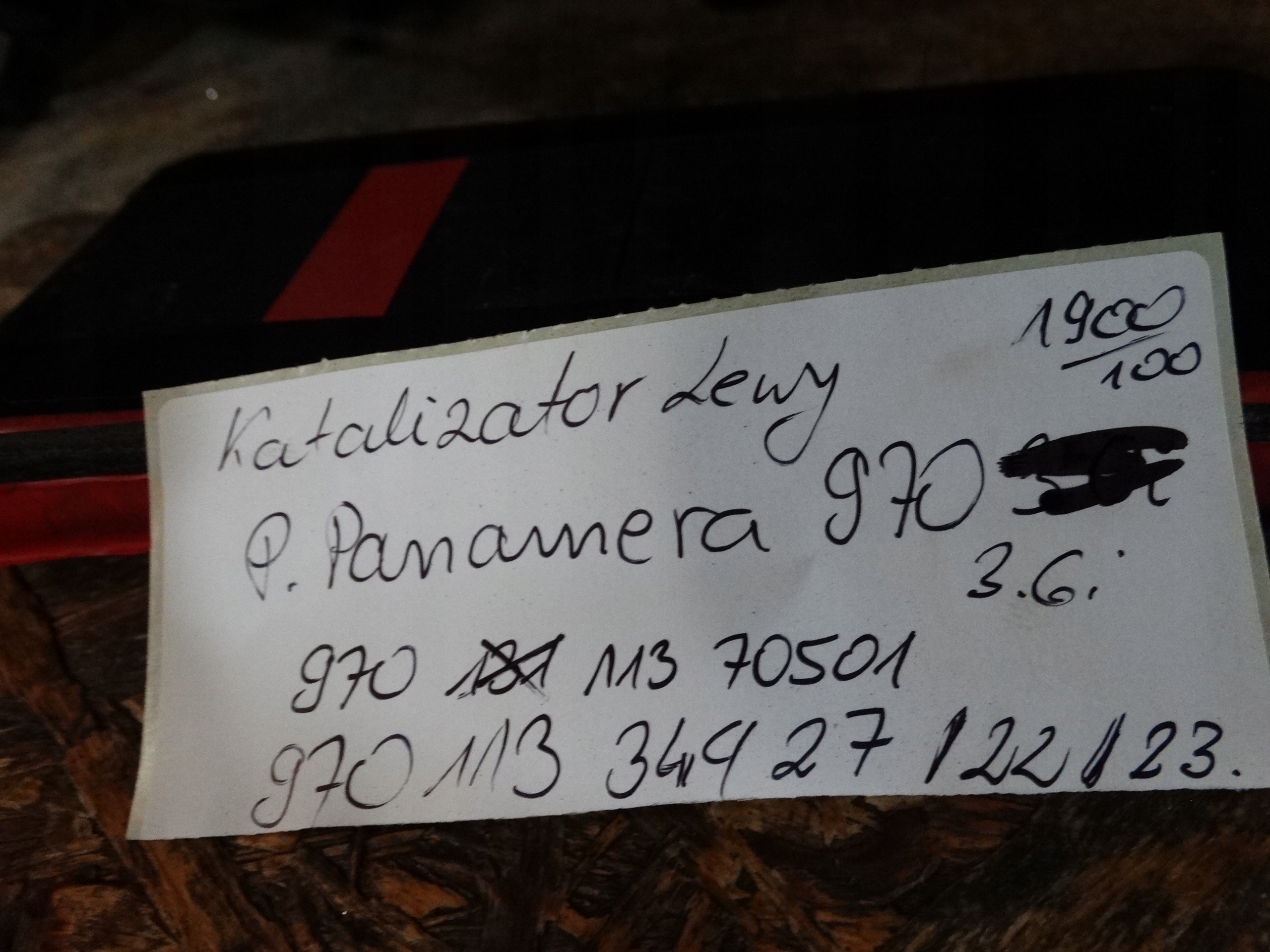 catalyst left PORSCHE PANAMERA 970 3.6i 1 9