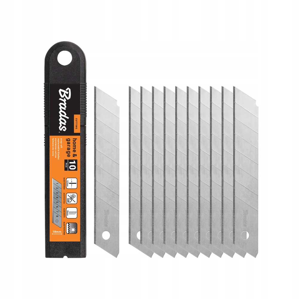 10x Wymienne ostrza łamane do noży 18 mm KOMPLET ZAPAS