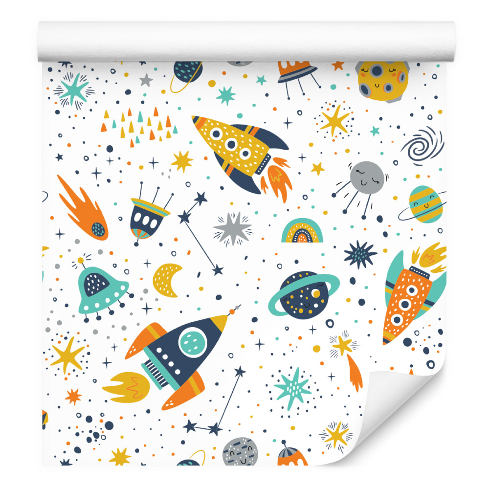 Tapeta do dětského pokoje kosmické lodě