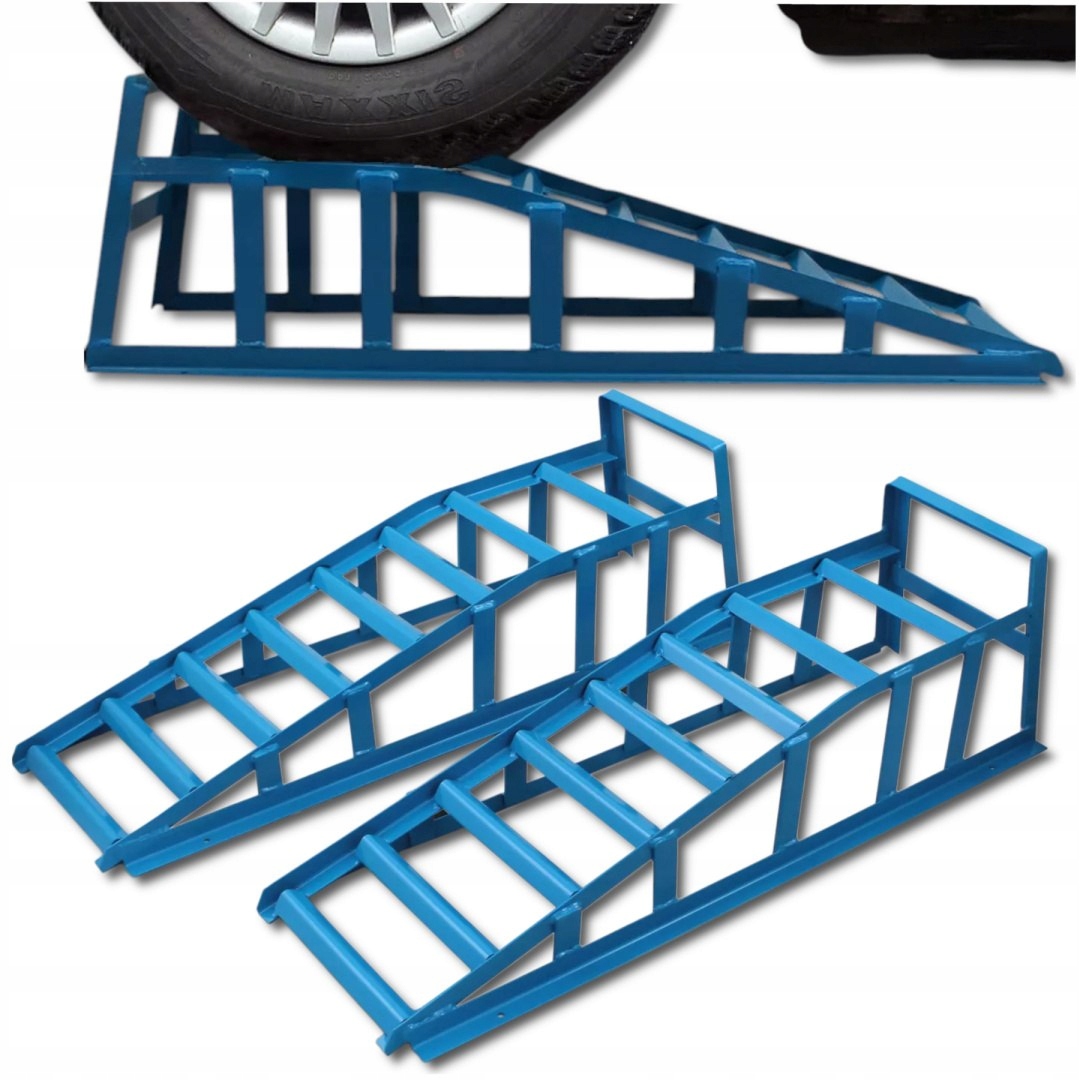 Oceľové automobilové rampy 1500 kg protišmykové, šírka 24 cm, komplet