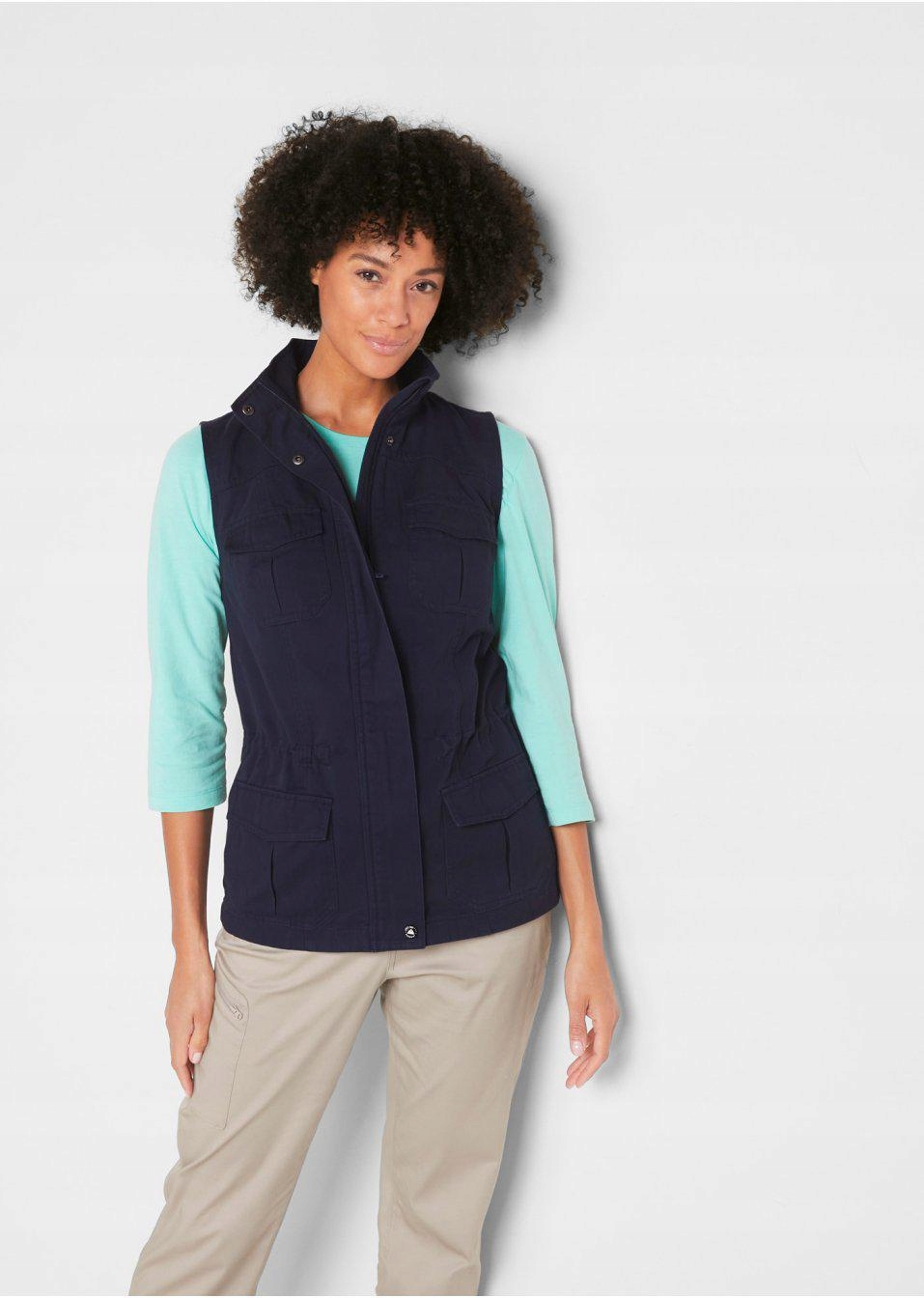 BAWEŁNIANA GRANAT KAMIZELKA 54 Marka Bonprix