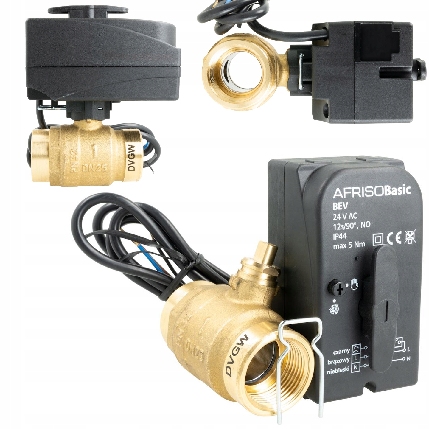 2-CESTNÝ Guľový Ventil S Pohonom Bev DN25 1" Palec 24 V Ac No Afriso