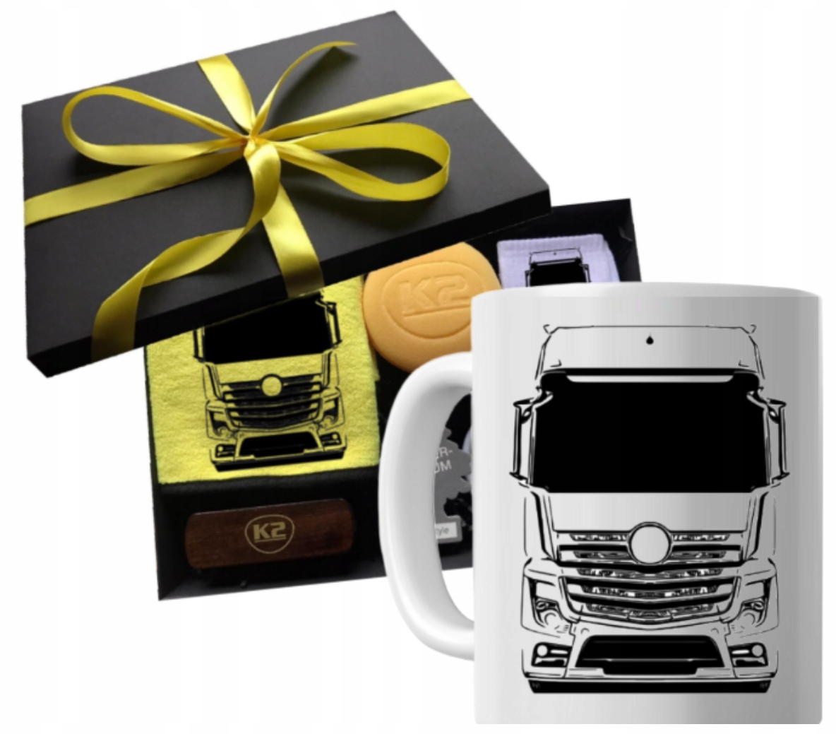 Sada dárek hrnku pro kluka, řidiče auta, pro fanouška Mercedes Tir