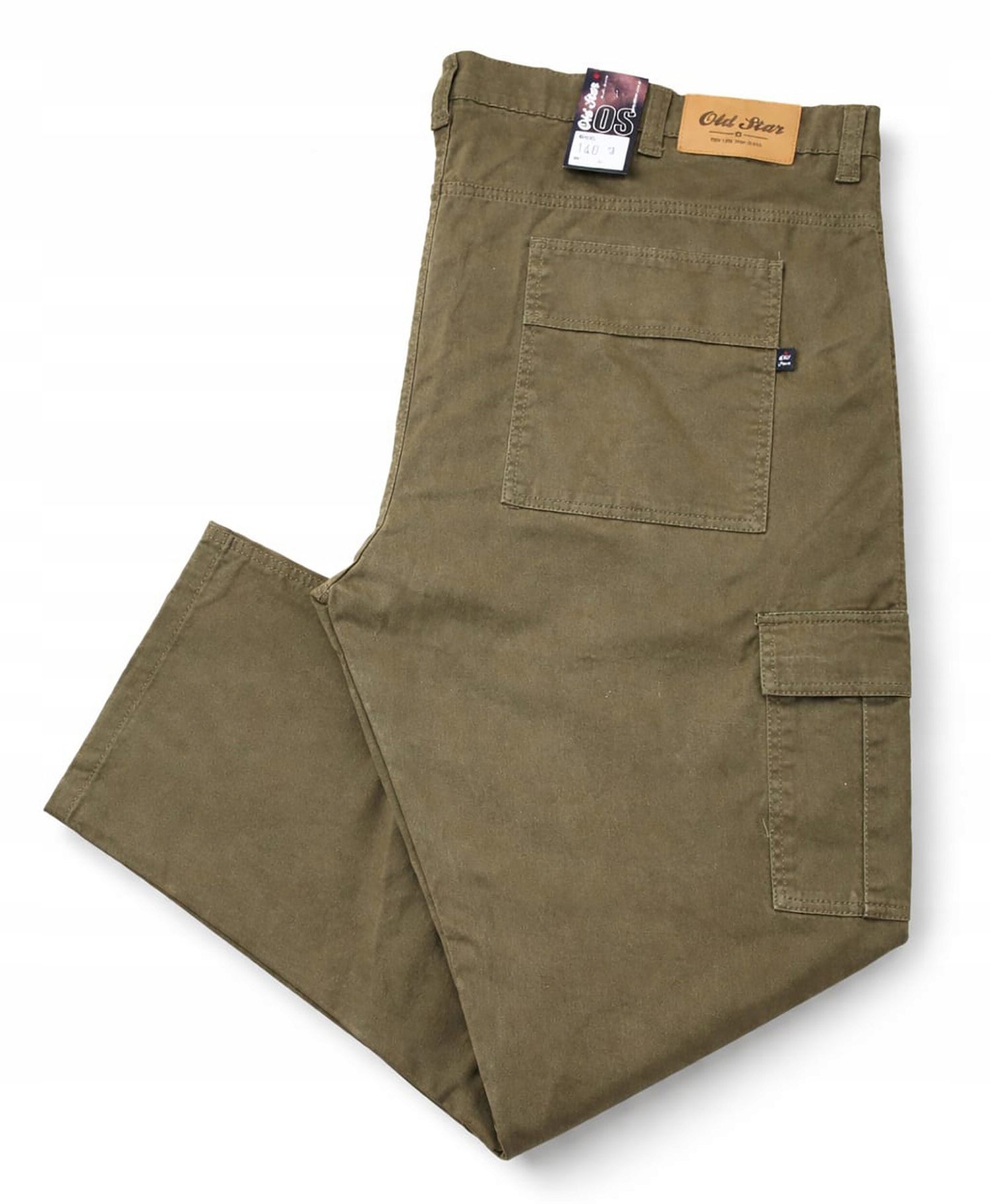 8XL Velké Kapsáče Oliva Old Star Streč Pás 136 CM
