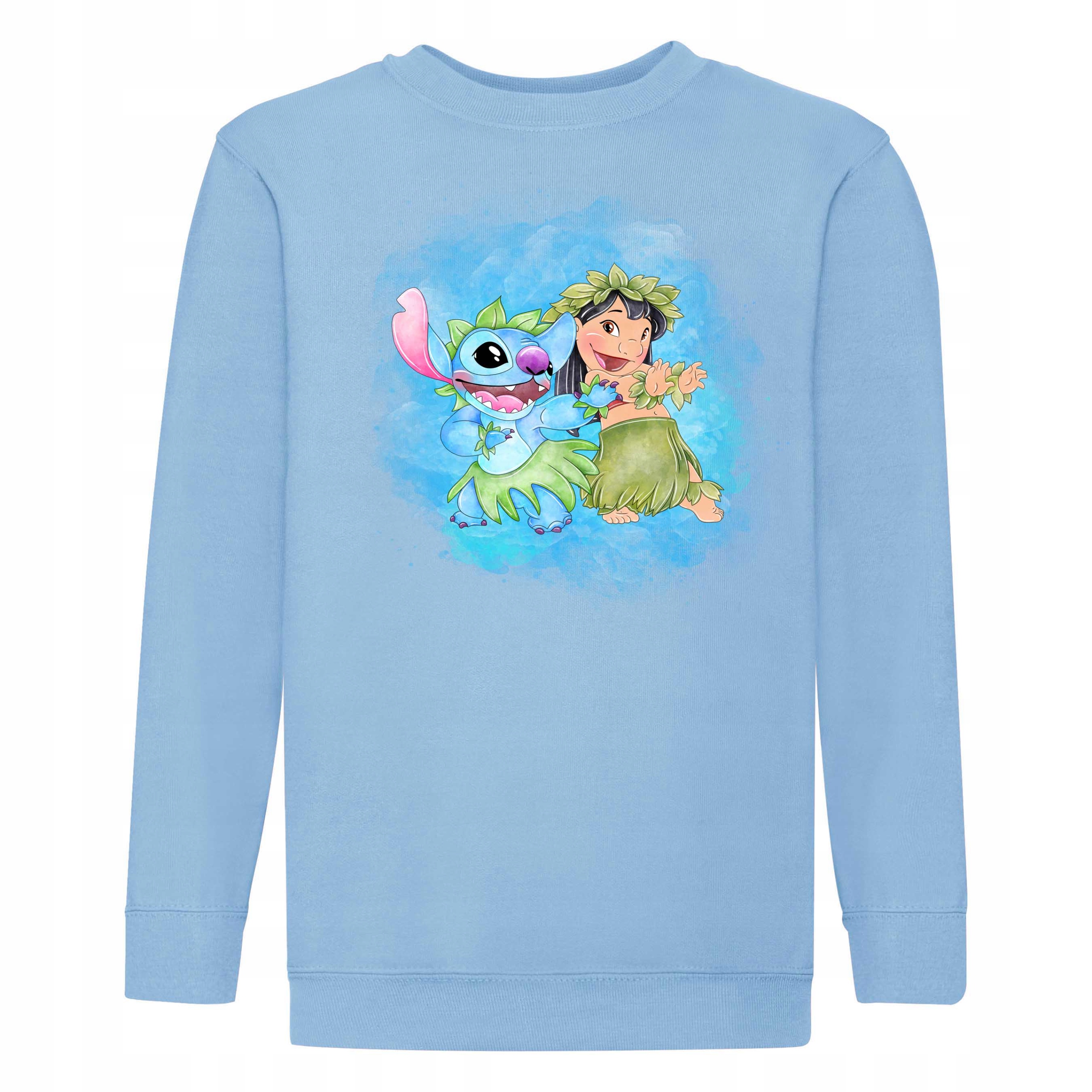 bluza dziecieca Lilo Stitch stich bez kaptura niebieska blue prezent 128
