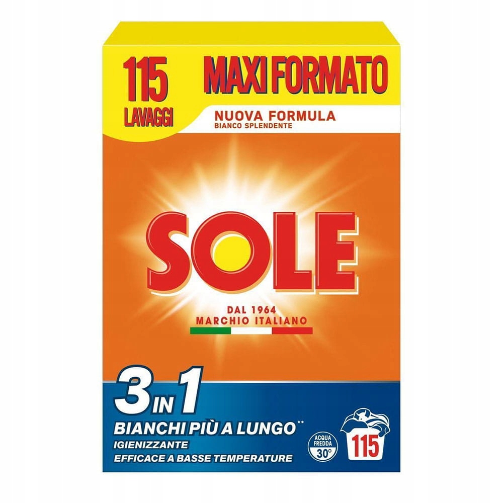 Levně Sole Dezinfekční prášek na bílé oblečení 5,75 kg Bezchybná bílá barva