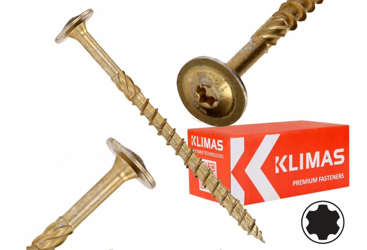 Tesařské Vruty 8x280 Torx Talířové 50 ks