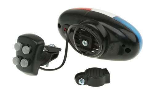 LAMPKA ROWEROWA SYRENA STRAŻ, POLICJA, KARETKA, DŹWIĘK SYGNAŁ EAN (GTIN) 5905538135253