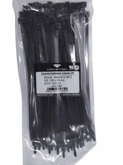 Trytytki 2,5 x 100 Opaska kablowa samozaciskowa odporna na Uv 100x2.5mm