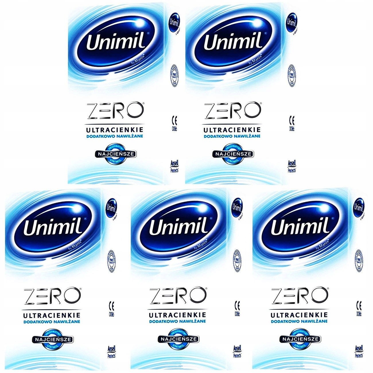 

Ultracienkie Unimil Zero Extra Lube 50 Sztuk