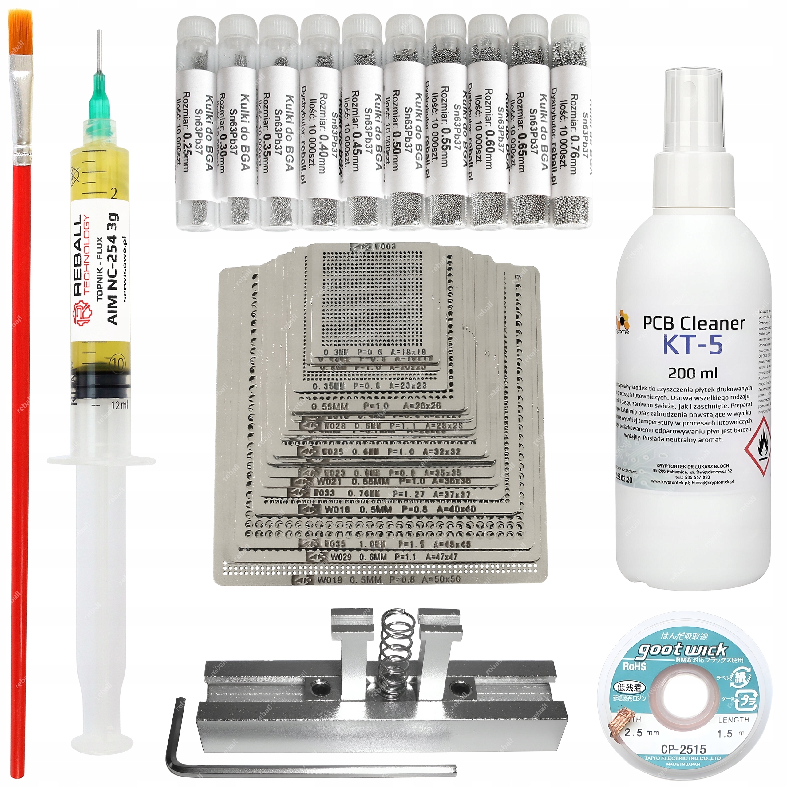 Set Mini Stolek Bga 25 Ks Sita Univerzální Reballing Kuličky Příslušenství