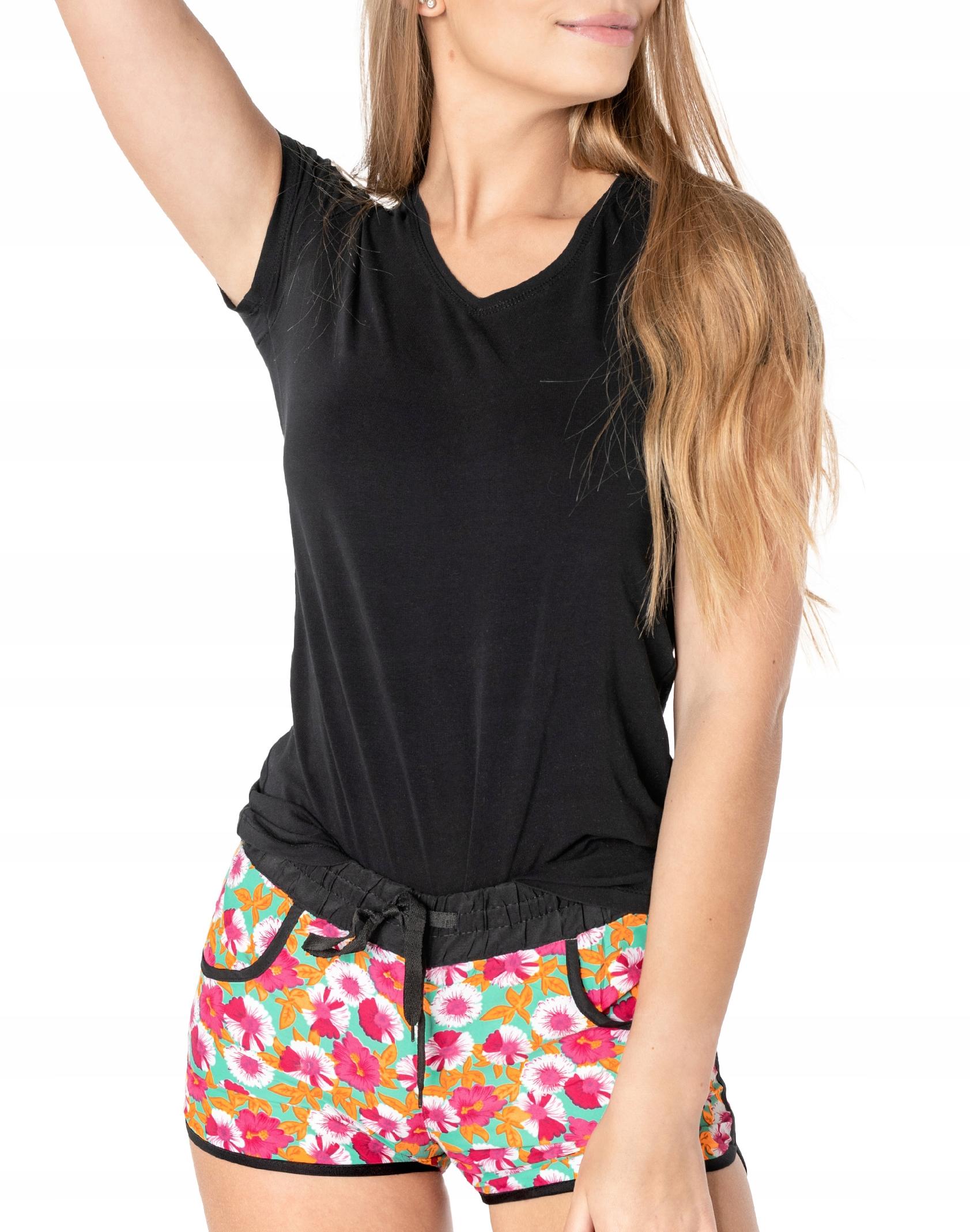 

Kolorowe Krótkie Spodenki Szorty Damskie 268-1 r S