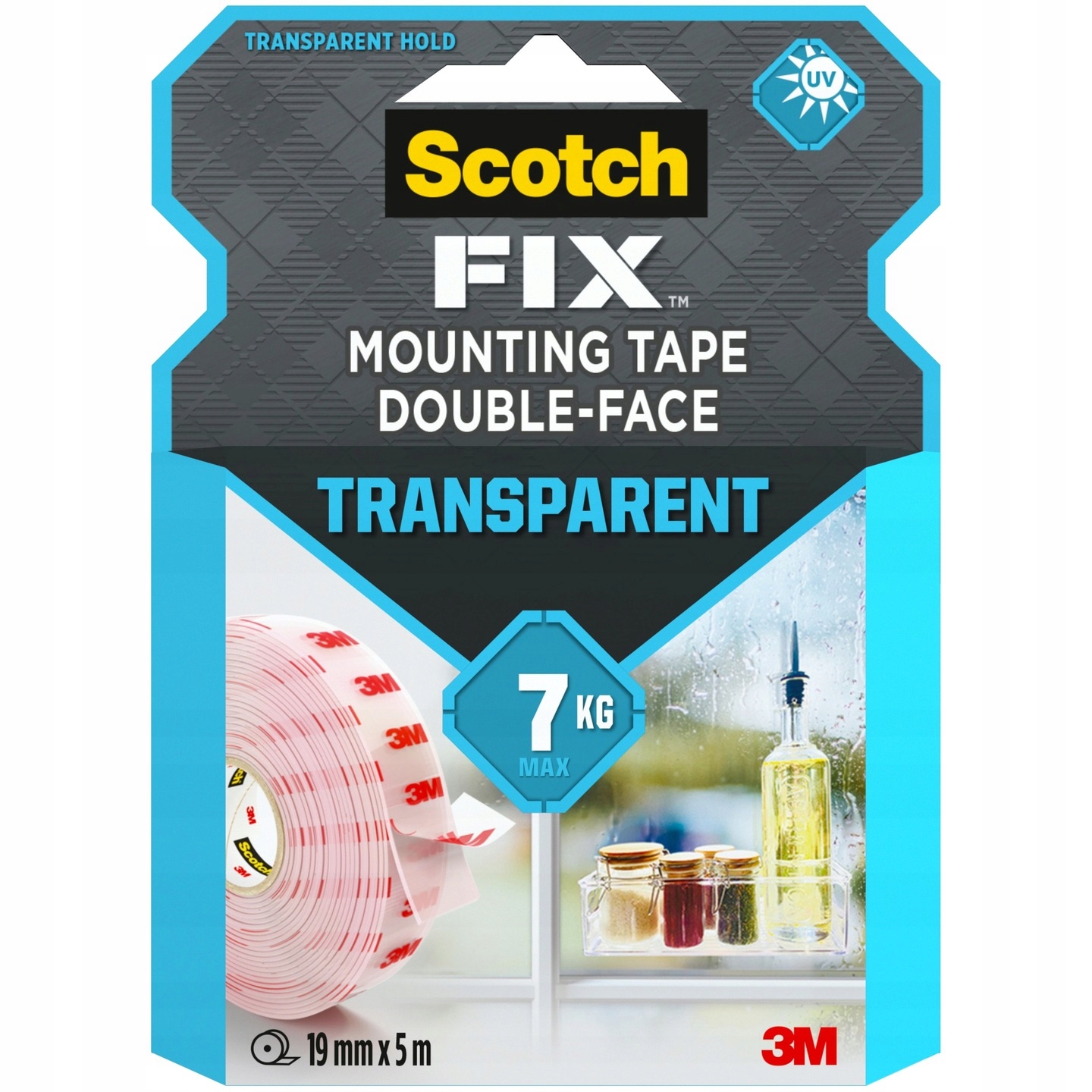 

Taśma montażowa dwustr. przezroczysta 19mm x 1,5m