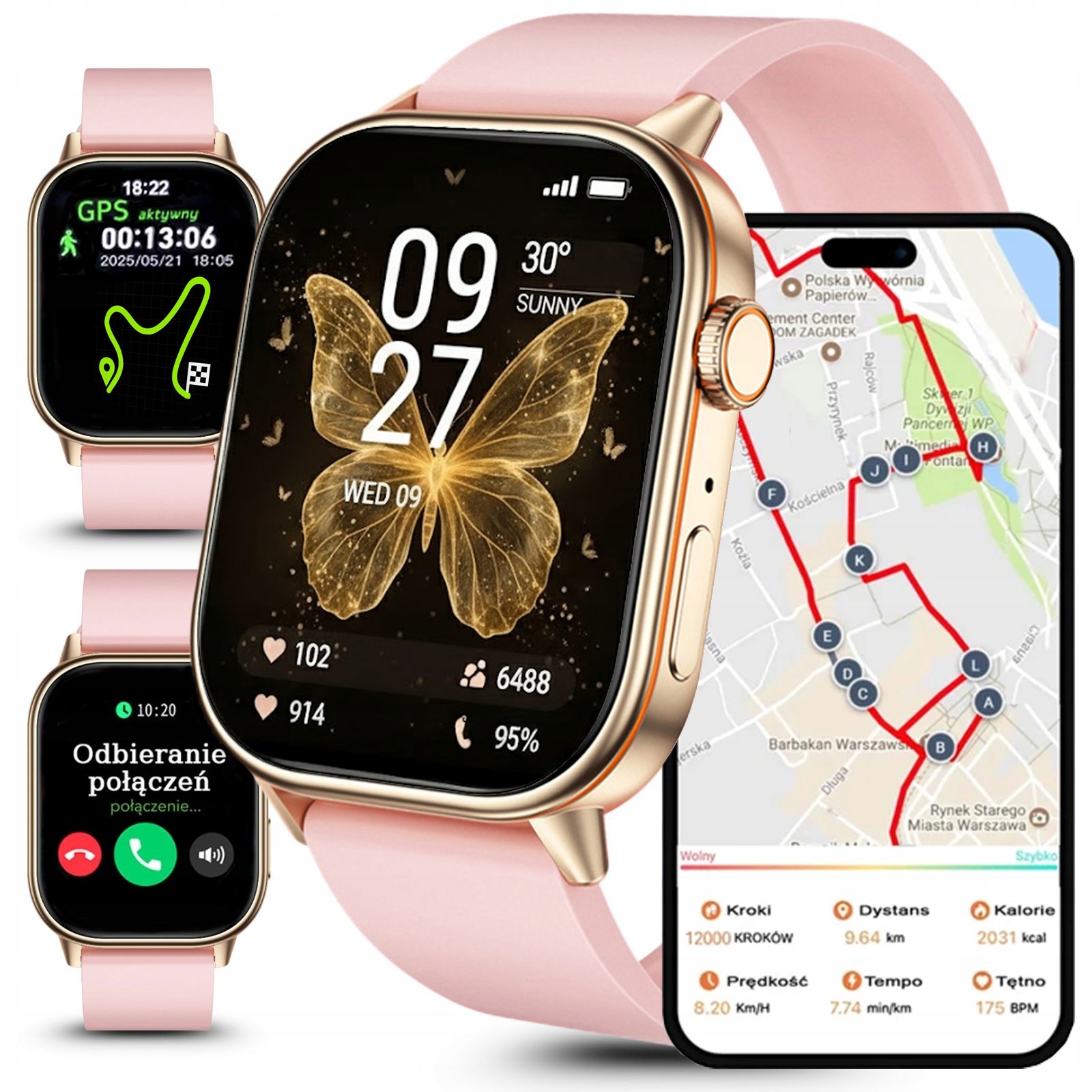 Dámské hodinky Chytré Hodinky Rubicon s Gps Kompasem Hovory Baterie 420