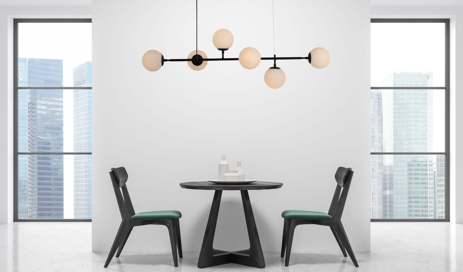 Light Prestige Lampa wisząca Alisa czarna 6xE14