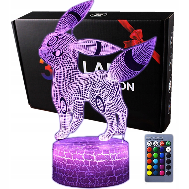

Lampka 3D nocna led usb Evee Pokemon